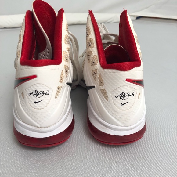 Nike Air Max Lebron PS (VIII) basketball sneakers white red - Picture 4 of 8